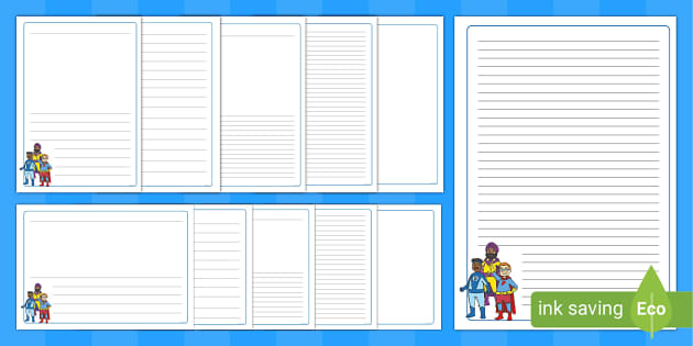 Father S Day Superhero Page Borders Teacher Made Twinkl