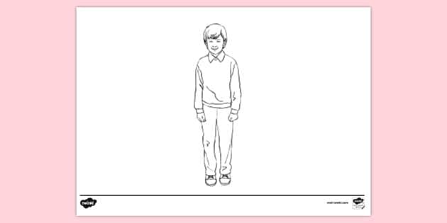 FREE! - Child Side View Colouring Sheet, Colouring Sheets