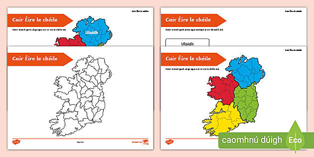 Cuir Éire le Chéile: Na Cúigí Worksheet / Worksheets, image size:630x315