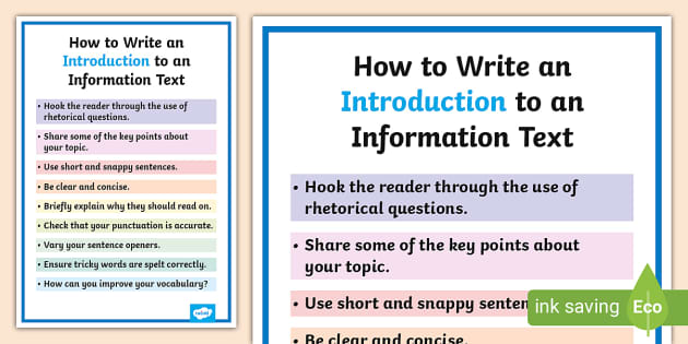how to write an information text year 2
