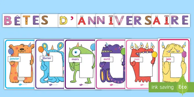 Pack D Affichage Betes D Anniversaire Teacher Made