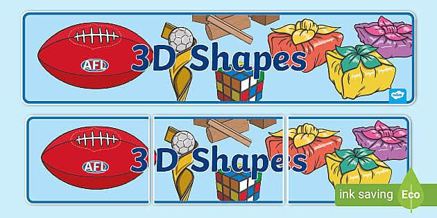 3D Shapes Sign