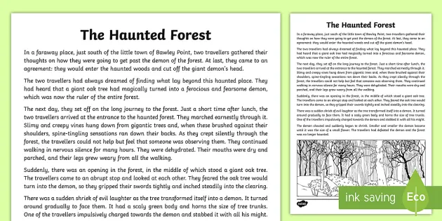 The Haunted Forest Descriptive Writing Examples Ks2