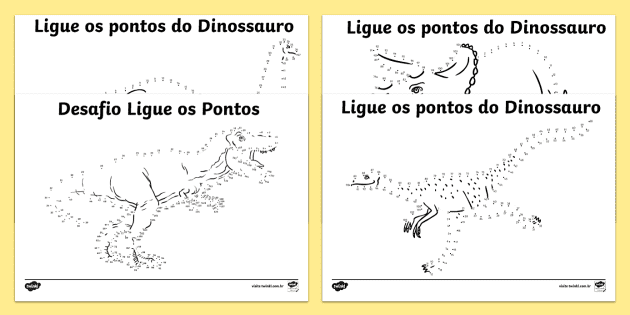 Dinossauro. ponto a ponto. desenhe uma linha. jogo para criança. aprendendo  números para criança. jogo educativo