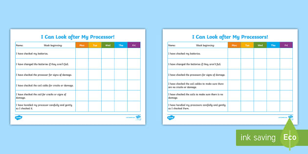 Looking After My Cochlear Implant Processor Checklist