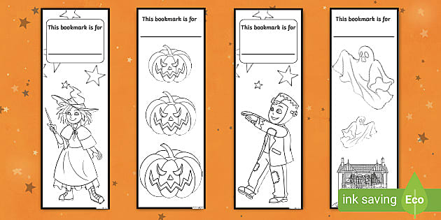 halloween blank bookmarks