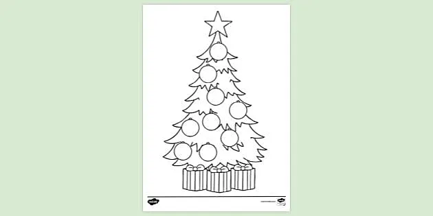 christmas tree ornaments coloring pages