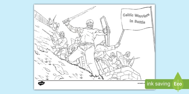 Celt iberian infantry warrior coloring pages for kids