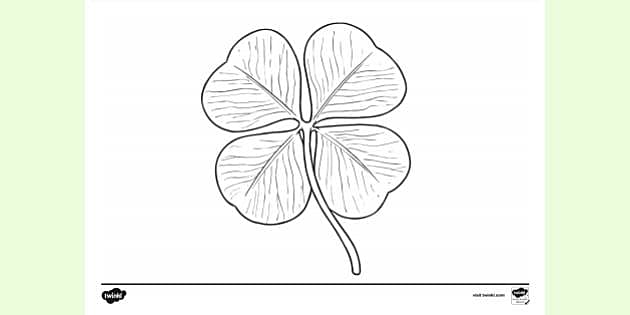 shamrock leaf clover templates coloring page template