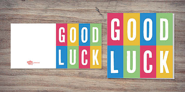 Bright Colours Good Luck Card