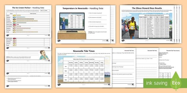 KS2 Handling Data Seaside Activity Pack