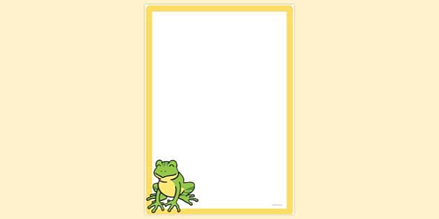 FREE! - Frog Page Border | Page Borders | Twinkl - Twinkl