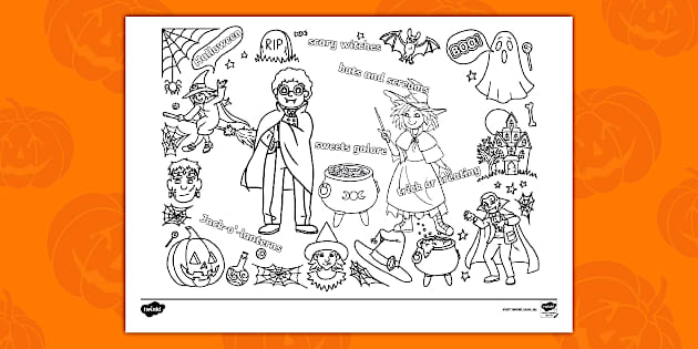Halloween Mindfulness Colouring Poster (Lehrer gemacht)