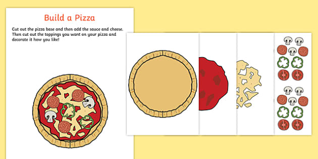 Build A Pizza Printable Template - EYFL - Parents - Twinkl