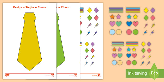 Design a Clown Tie Activity (Hecho por educadores) - Twinkl