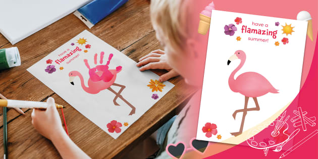 Easy Cut and Paste Flamingo Craft with Free Template – Simple Mom