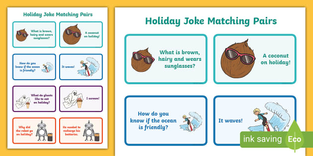 Holiday Joke Matching Pairs Professor Feito Twinkl