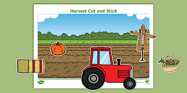 Harvest Cut And Stick Activity Twinkl Teacher Made 9288