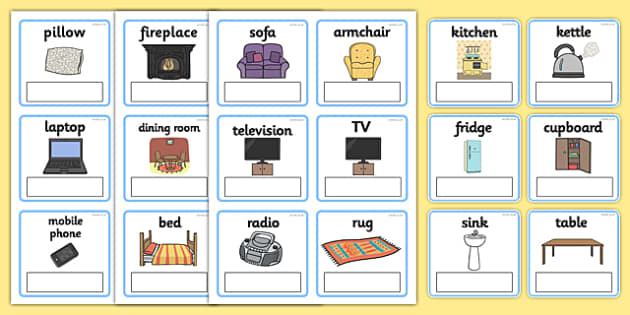 Household Objects Quiz Cards - ESL House Vocabulary - Twinkl