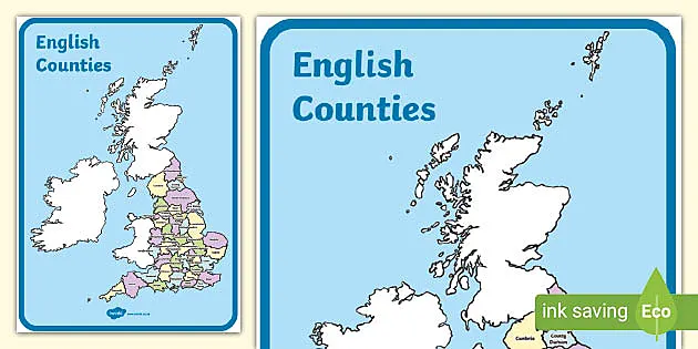 Map Of England Geography Teaching Teacher Made