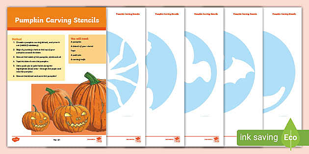 Pumpkin template | Easy to print | Twinkl (teacher made)
