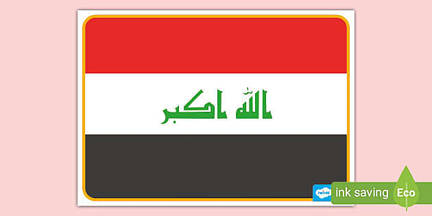 FREE! - Iraq Flag Poster – Display Posters – Twinkl Resources