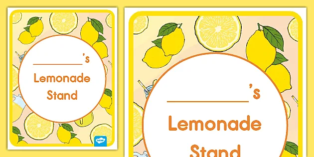 lemonade stand sign