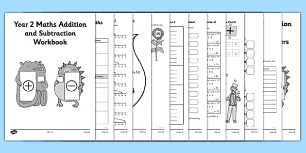 year 2 maths addition and subtraction workbook year 2 maths