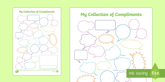 Collection Of Compliments Worksheet Worksheet Twinkl