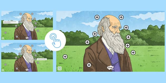 Charles Darwin Facts Hotspots Activity | Twinkl Go! - Twinkl