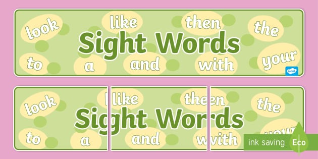 FREE! - 👉 Sight Words Display Banner - Twinkl