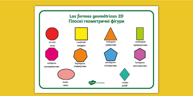Figuras Geométricas Planas Portuguese Translation - Twinkl