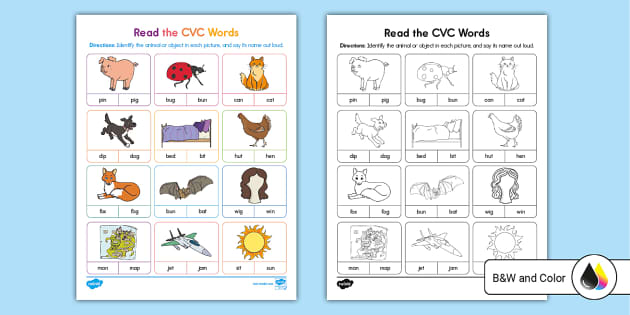 Reading Comprehension Worksheets - Let's Make CVC Words With Short A