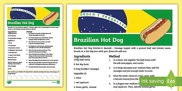 Cachorro Quente  Traditional Hot Dog From Brazil