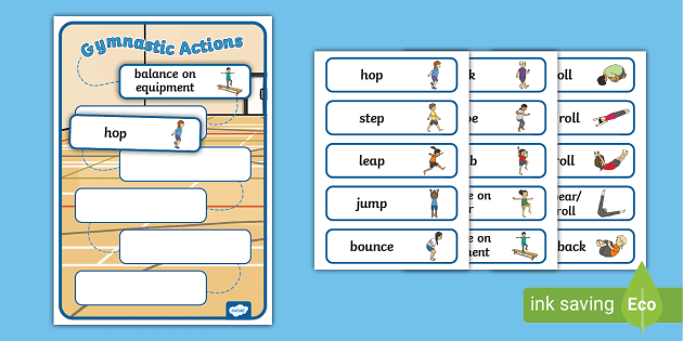 Gymnastic Action and Sequencing Board (teacher made)