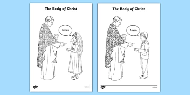 The Body of Christ Colouring Sheet (Teacher-Made) - Twinkl