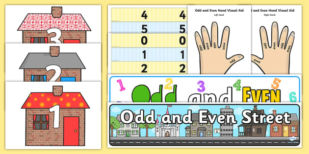 Odd and Even Numbers Display - (teacher made) - Twinkl