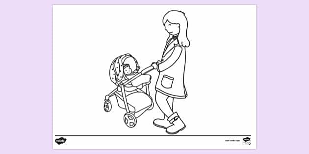 stroller coloring pages