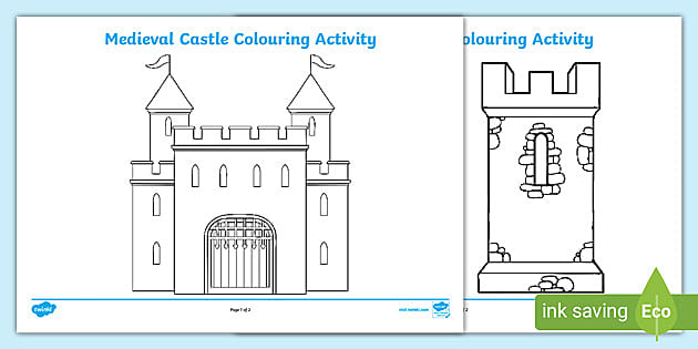 medieval castles in europe drawings