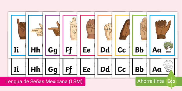 alfabeto de lenguaje de señas