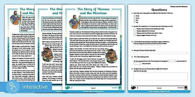 Interactive Reading Comprehension Y6 | Theseus  the Minotaur