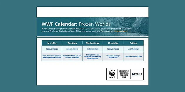 WWF Calendar Week 4 | Secondary Science | Beyond - Twinkl