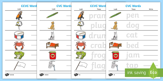 CVC WORD & CVCC CCVC WORDS CARD GAME - Crash Decodable Words Games