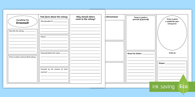 Come to the Colonies! Persuasive Travel Brochure Project