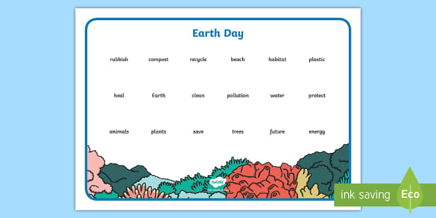 Earth Day Word Mat Teacher Made Twinkl