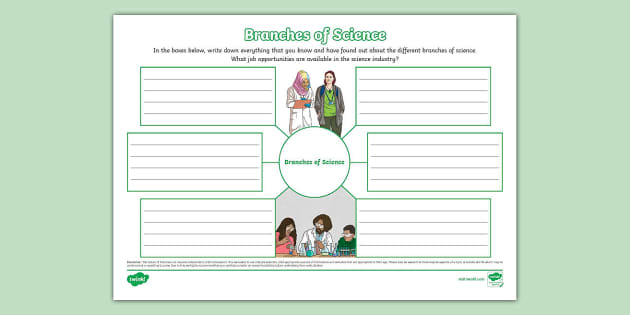 Branches of Science Mind Map - Twinkl