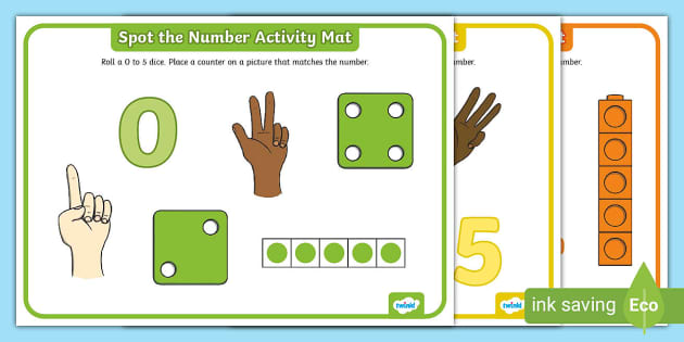 👉 Spot the Numbers 0 - 5 Activity Mats (teacher made)