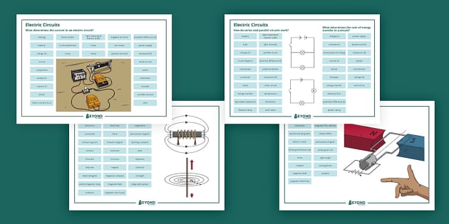 OCR 21st Century Science | Electric Circuits Word Mat