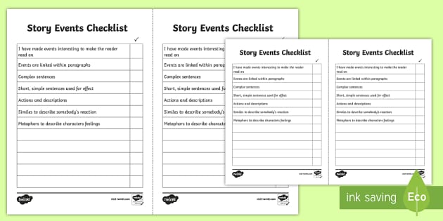 creative writing checklist ks2