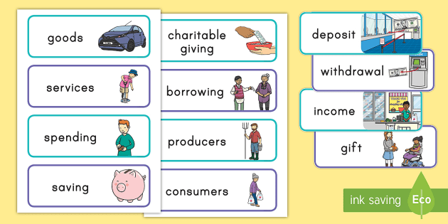Printable Financial Literacy Word Cards | Twinkl USA